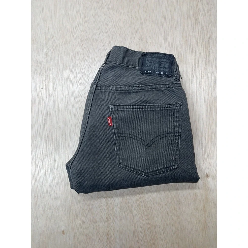 Levi's 511 slim dark Gray wash 16‎ Regular 28x28 Boys Denim Jeans